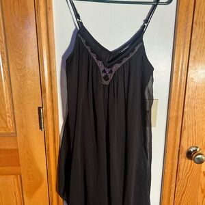 Black and Purple Strappy Dress